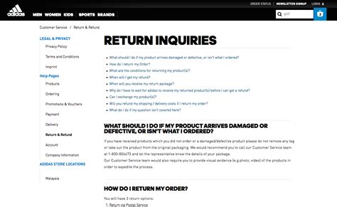 adidas 30 day return policy.